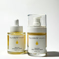 Two skincare bakuchiol products from by valenti organics on a white background