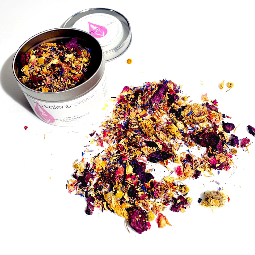 Infuso Botanico di Fiori Selvatici per Bagno e Vaporizzazione Viso