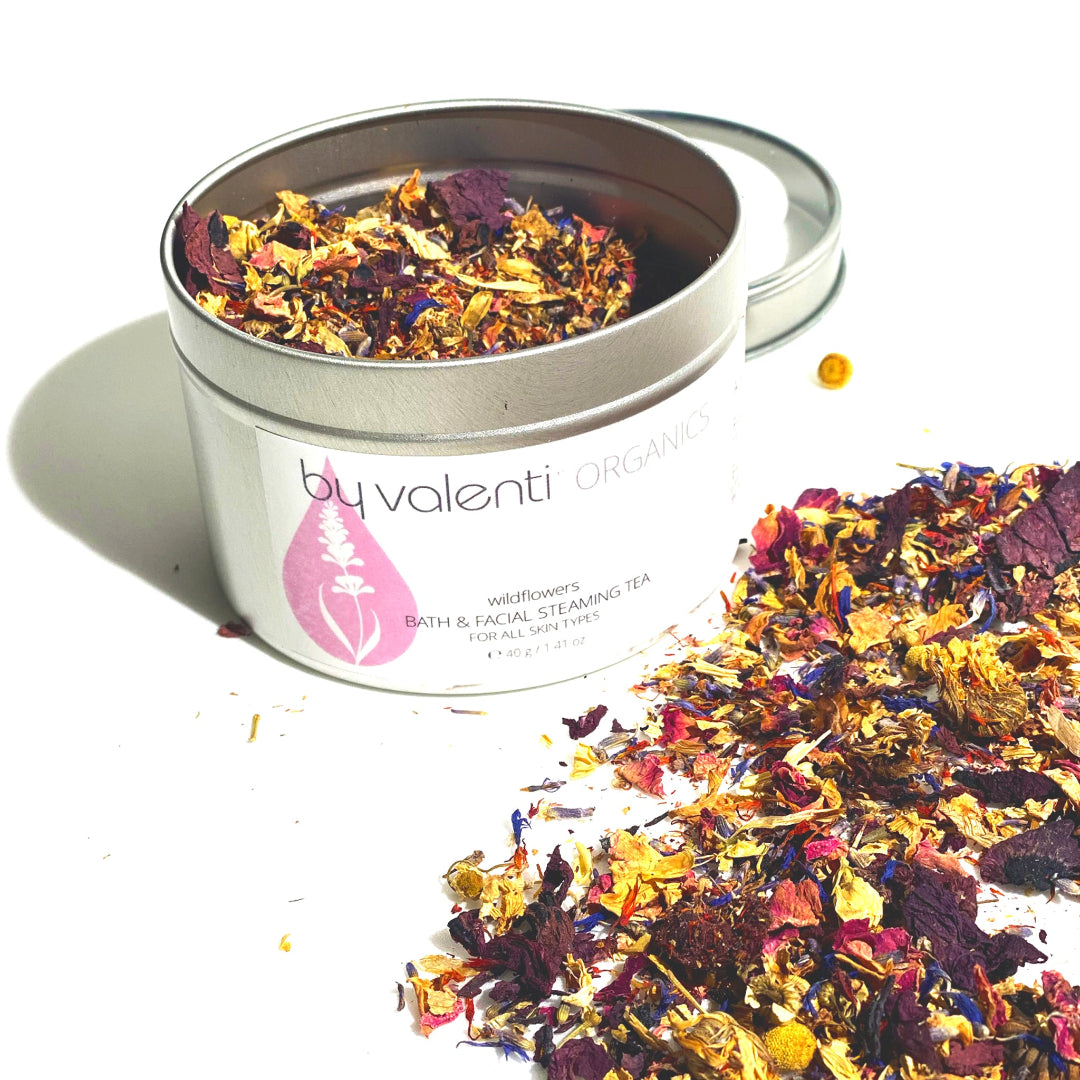 Infuso Botanico di Fiori Selvatici per Bagno e Vaporizzazione Viso